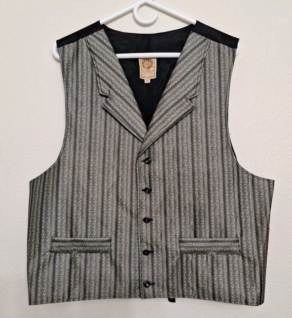 WAH Maker Vest Cowboy Frontier Clothing Made In USA Size XL